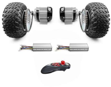 48V 1000W 1500W 10 Zoll Dual Drive Brushless Getriebemotor Kit 10x6.0 Fat Wheel für Trolley Cart Bike RC Joystick Kit (48V 1500W Max 9kph)