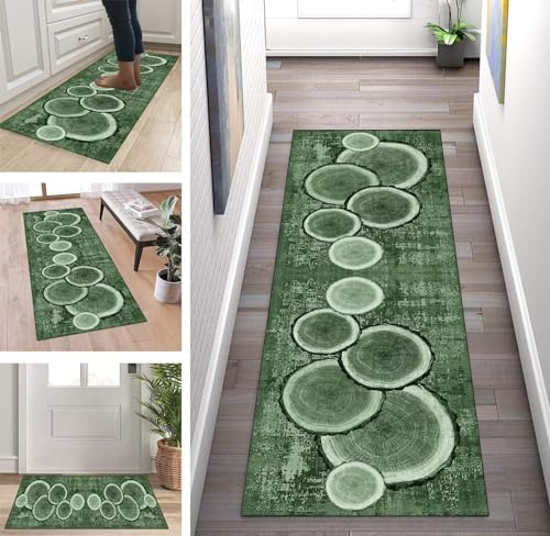 ZUZEKU Läufer Teppich Lang Flur Küche rutschfest Waschbar Korridor Tepiche 60X150cm Teppichläufer Flur red Küchenteppich Küchenläufer für Modern Schlafzimmer Meterware Eingang Wohnzimmer