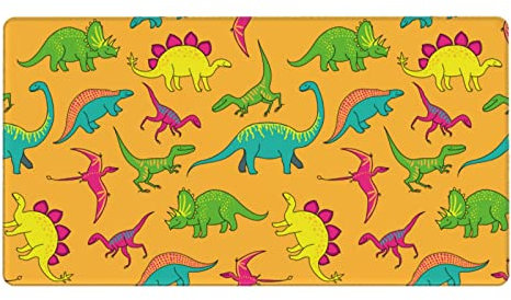 Dinosaur Large Mouse Pad Gaming Mousepad XXL 15.8×29.5 in Non-Slip Rubber Base Desk Mats on Top of Desks Mouse Pads for Wireless Mouse Computer Desks Accessories