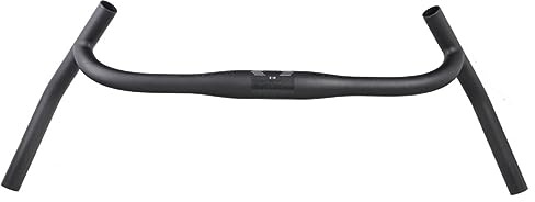FukkeR Curvo Manubrio per Bici da Corsa 31.8mm Bicicletta Goccia Bar in Carbonio per MTB BMX DH XC AM FR Manubri Ciclismo 580/600/620/640/660/680/700/720mm (Color : Black, Size : 720mm)