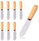 8 Pcs Multi-Function Butter Knives Stainless Steel Wide Butter Spreaders with Imitation wood handle for Cheese Butter Cream