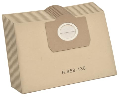 DLAIMI 15 Staubsaugerbeutel kompatibel mit Kärcher 6.959 – 130.0 WD3 WD3P MV3 A2204 A2254 A2604 Staubsaugerbeutel Papier Ersatz Zubehör Staubsauger Wet & Dry