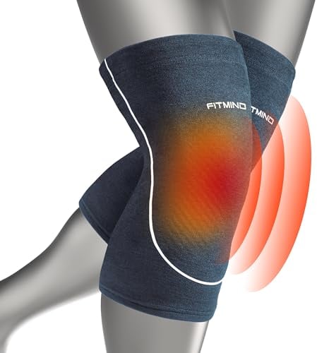 FITMIND Knee Warmers for Men and Women, Elastic Wool Knee Sleeve, Lightweight & Comfortable Sleeves, Advanced Knee Wrap for Sports Activities, Cold Knee, Gifts for Women/Men/Mom/Dad/Elderly