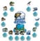 25 Pcs Fishing Cake Decorations Gone Fishing Cake Topper Cupcake Toppers for Fishing Birthday Decorations Baby Shower Decorations Birthday Party Supplies