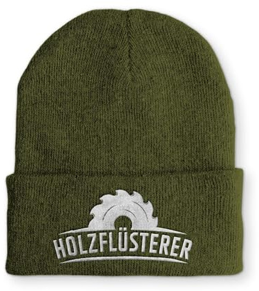 tshirtladen Spruchmütze Strickmütze Holzflüsterer Wintermütze Mütze lustige Beanie mit Stick