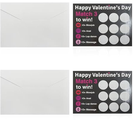 NyxSeat 2 Stück lustige Rubbellose, freche Rubbellose, Paar-Rubbelkarten, Paar-Interaktion, geeignet für Dates, Geburtstage und Geschenke für Freunde