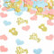 100 Stück Gender Reveal Party Deko,Baby Party Dekoration,Oh Baby Deko,Gender Reveal Konfetti,Babyparty Deko Konfetti,Babyparty Tischdeko,Glitzer Confetti für Baby Shower Deko(Blau Rosa Gold)
