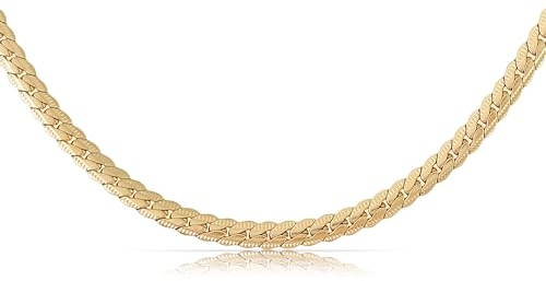 Made by Nami Schlangenkette Gold Boho Schmuck Damen aus Edelstahl 40 + 5 cm Länge Wasserfest