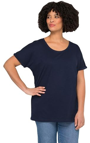 Angel of Style Damen große Größen Übergrößen Plus Size T-Shirt, Rundhals, Halbarm Marine 46 832003130-46