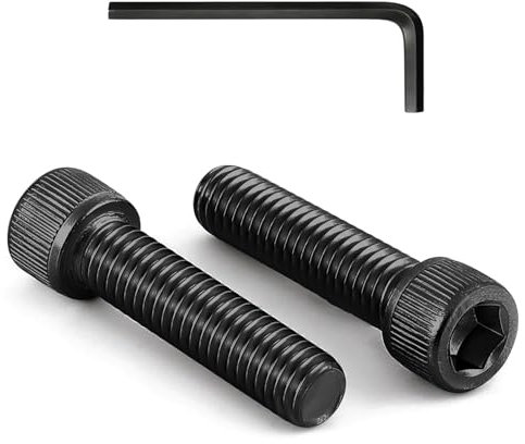 ORTAVA 20 Stück M5 x 25 Schrauben, Zylinderschrauben, Zylinderkopfschrauben DIN 912 / ISO 4762, Innensechskant, Schwarzes Oxid, Vollgewinde Legierter Stahl mit Innensechskantschlussel