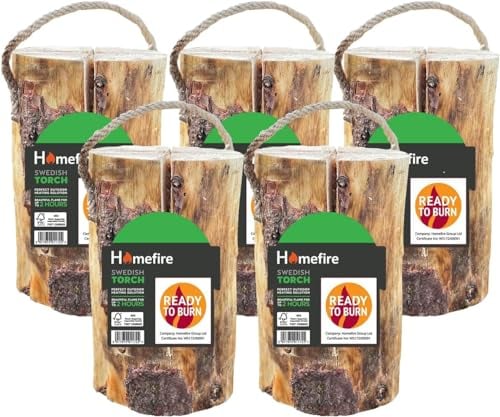 Eco-Friendly Swedish Torch Logs for Outdoor Cooking, Camping, BBQ & Fire Pit (3)