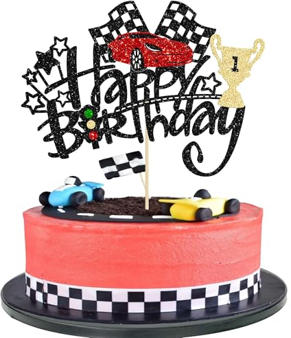 Tortendeko Auto, Tortendeko Auto Geburtstagstorte, Geburtstag Tortendeko Cars, Happy Birthday Cake Topper, Tortendeko Kindergeburtstag, für Motto Party, Babyparty, Geburtstag Partyzubehör