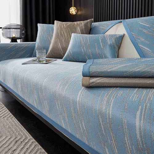 HLTQL Sofa Überzug I Form Ecksofa 3 Sitzer 2 Sitzer U-Form Ohne Armlehnen Sofabezug Wasserdicht Sofaschoner rutschfest Für Leder Couch Überzug Sofa Schutzdecke,#4-110x160cm