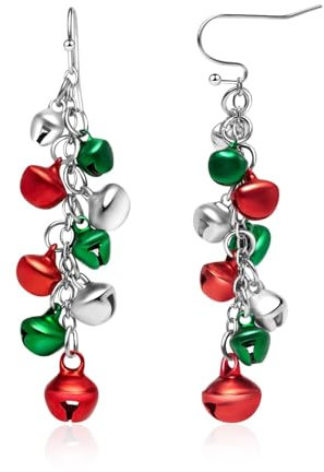 SIXDUTON Weihnachtsohrringe Hängende Ohrringe, Kreative Weihnachtsbaum-Ohrringe, Neuartige Lustige Weihnachten baumelnde Ohrhänger für Damen Schmuck Geschenke (B)