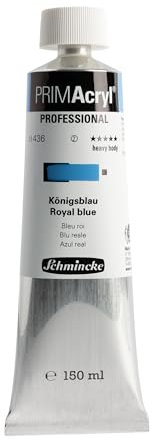 Schmincke - PRIMAcryl® Professional feinste brillante Acrylfarbe, Königsblau, 150 ml Tube, 13 436 019, Premiumacrylfarbe, Acrylmalerei, Profi-Qualität