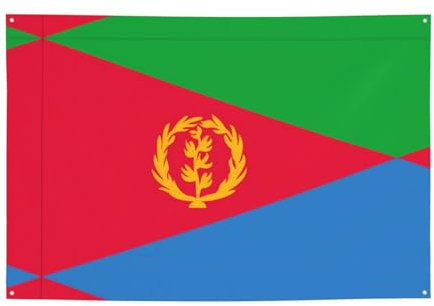 Eritreische Flagge, Party-Dekoration, Wandbehang, geeignet für verschiedene Szenen, Partys, Versammlungen (119,4 x 180,3 cm) festliches Banner