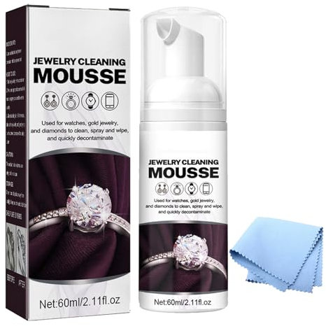 KOAHDE Produit Nettoyant Bijoux,Nettoyant pour Bijoux,Nettoyage et Entretien Efficace des Bijoux en Argent,Agent Nettoyant pour Bijoux,Liquide Nettoyer Argent Or Bijoux Pierres,60ML,1PC