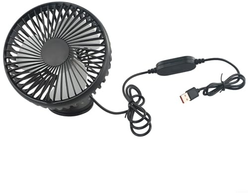 Runder USB-Saugnapf-Ventilator mit einstellbaren Einstellungen für individuellen Komfort (Saugnapf)