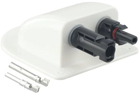 Leloco Dachdurchführung Solar – Wetterfeste PV-Verbindungsbox mit Doppelter Kabeleinführung Wasserdichte Anschlussdose für auf Wohnmobil RV Camper Boote Caravan & Dächern