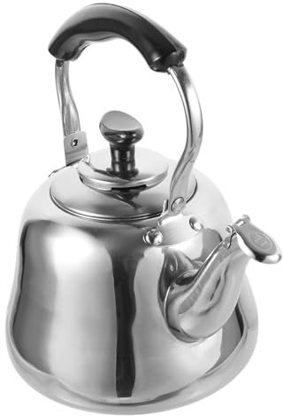 TOPPERFUN Tetera Inoxidable con Silbato 2.5L Hervidor de Agua Hogar Tetera Calefactora Compatible con Estufas de Gas y Inducción para y Café Hervidor Silbante