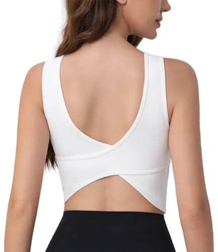 SHUIMILI Women's Sports Bra Workout Tank Top High Support Fitness Bra Moisture-Wicking Exercise Top for Yoga, Pilates, Gym Workouts