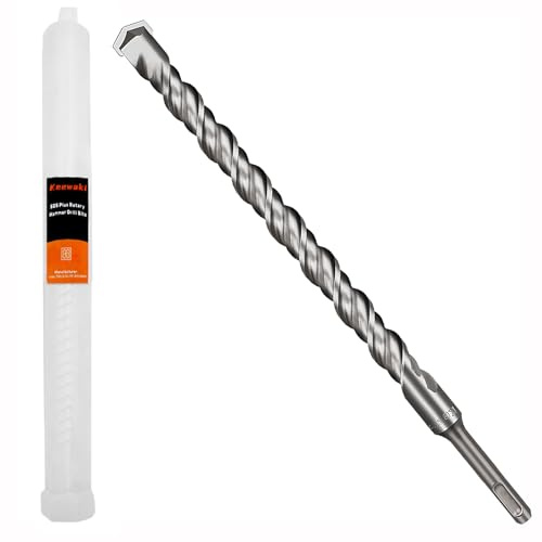 Keewaki SDS Plus Rotary Hammer Drill Bit 25mm x 310mm Concrete Masonry Drill Bits for Brick, Cement & Stone - Durable Alloy Tip, Fast Drilling