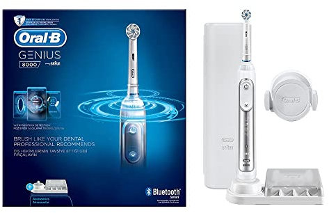 ORAL-B Genius Pro 8000 Brosse à dents électrique rechargeable avec connexion Bluetooth 800 g