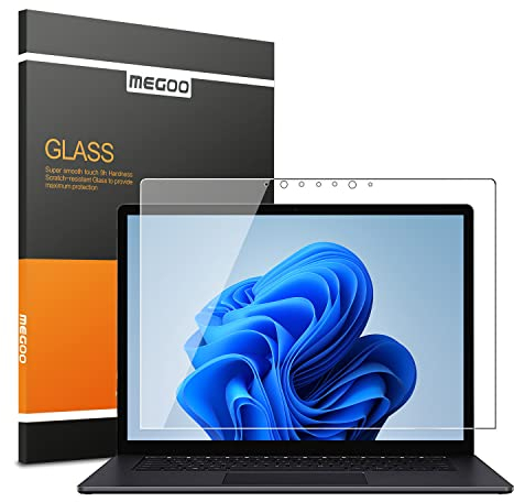 MEGOO Surface Laptop 5 Screen Protector Tempered Glass, Easy Installation HD Clear Anti-Scratch Screen Protector Compatible For Microsoft Surface Laptop 6/5/4/3/2/1 (2024 Released) 13.5 Inch