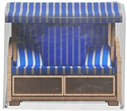 GRASEKAMP Qualität seit 1972 Strandkorb Schutzhülle 119x106x160cm PVC Transparent Abdeckung Haube Plane UV stabil wasserdicht