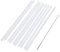 Tenlacum Lot de 10 pailles de rechange réutilisables en plastique dur transparent avec brosse de nettoyage pour fête prénatale
