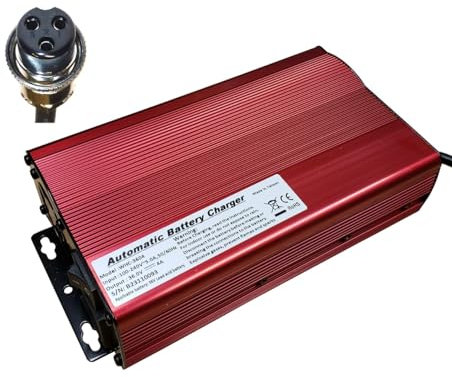 Powatechnic Chargeur de Batterie Plomb-Acide 12V 4A pour Scooters, fauteuils roulants, Chariots de Golf, Batteries de Voiture et Plus Encore! (Jaw Clip)