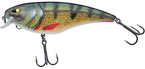 Berkley Zilla Flanker Leurre dur pour la Pêche du Brochet en Eau Douce, Reste Sous la Surface, Hameçon Fusion, Action Wobbling, sans Plomb, Perch