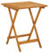 vidaXL Mesa Plegable de Jardín Auxiliar Patio Terraza Bistró Bar Restaurante Cafetería Intemperie Duradera 60x60x75 cm Madera Maciza de Acacia