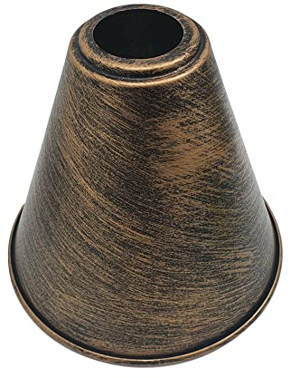 Retro-Metall-Lampenschirm, Einfach zu Montieren, Antiker Lampenschirm für Hängelampen, Gebürstetes Kupfer, Lampenschutz, Vintage, Industrieller Stil 18cm