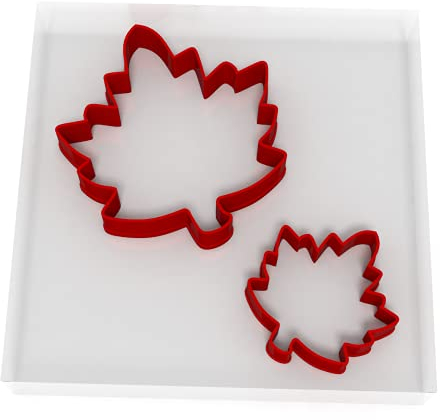 Lot de 2 emporte-pièces en forme de feuille d'érable - 5 cm + 8 cm
