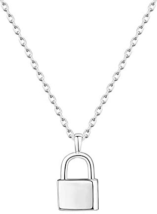 PAVOI 14K Gold Plated Dainty Pendant Necklace for Women | Dot, Elephant, Butterfly, Pineapple, Lock, Knot Pendant | Layering Chain Necklaces, White Gold, No Gemstone