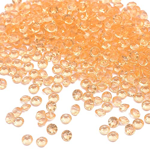 2000 Stück Acryl Deko Diamantkristalle 4mm Glitzer Streudeko Tischschmuck Funkelnd Dekosteine Kristalle Konfetti Diamanten zum DIY Verzieren Tischdeko Hochzeit Taufe Verlobung Valentinstag,Roségold