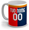 quickgadget Idea Arredo Casa Regalo Tazza Sport in Ceramica Sport per Tifoso Calcio Cagliari, Personalizzato con Nome e Numero