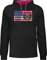 Shirtracer Pullover Herren Frauen Hoodie Kontrast zweifarbig - American Deko Superbowl Party - Football Vintage mit Amerika Flagge - S - Schwarz/Fuchsia - footballfans Geschenke für Fans