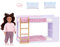 Lori – Kleine Puppe & Puppenhaus Möbel – 15 cm Mini Puppe & Puppenmöbel – mit Puppenzubehör & Puppenkleidung – Stockbett, Bettwäsche – Spielzeug für Kinder ab 3 Jahren – Tanias Etagenbett-Set