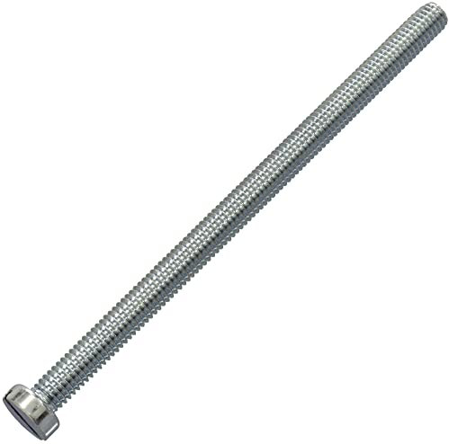 AERZETIX - C60215 - Lot de 5 Vis à métaux à tête cylindrique M6x100 mm à empreinte fendue S - boulon d'assemblage - DIN 84 - dureté 4.8 - en acier zingué - couleur argent