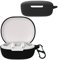 KZIOACSH Case for Xiaomi Redmi Buds 4 Lite, Flexible Ultra Slim Shock-Absorbing Silicone Headphone Case Skin Portable Lightweight Anti-Lost Washable Earbuds Cover with Carabiner,Black