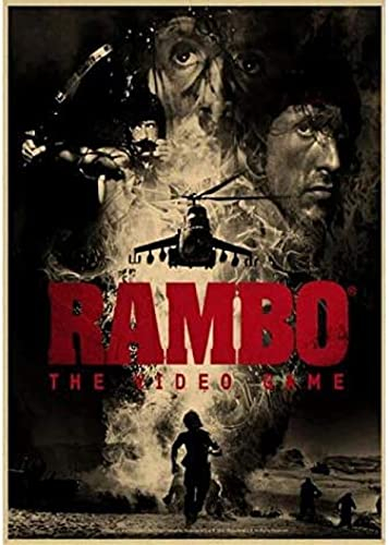 Poster Rambo Vintage Filmplakat, Wandkunst, Bilder, Leinwand, Malerei, Dekor, Kunstposter Und Drucke, Heimdekoration 50X70Cm Kein Rahmen