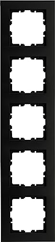 Kopp HK07 PURE - Abdeckrahmen 5-fach, Farbe: schwarz matt - (1 Stück)