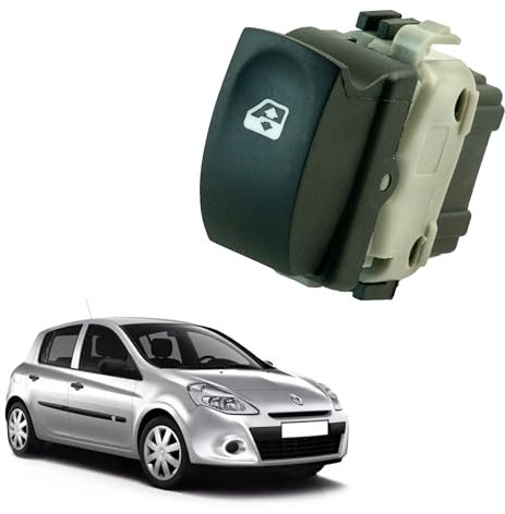 Bouton leve vitre compatible pour Clio 3, Modus, Grand Modus, Twingo 2 (2004-2014) NON CONFORT. Interrupteur lève-vitre avant droit (passager) 8200214936
