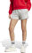 adidas Damen Essentials SMALL Logo Fleece Shorts, medium Grey Heather, S
