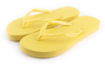 R-ISLAND Flip-Flop Mujer,chanclas verano de mujer,Adulto,para playa,piscina,casa. (Amarillo, 38)