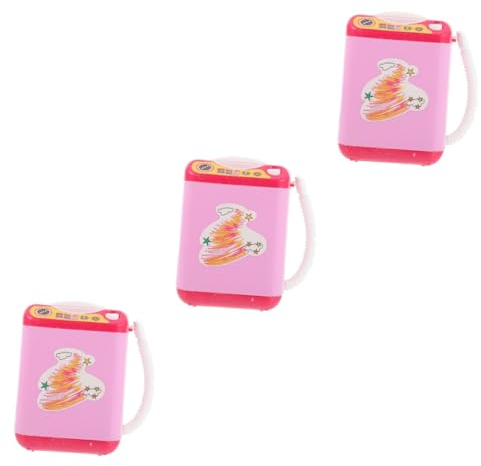 FRCOLOR 3 Pz Mini Detergente Elettrico Per Pennelli Da Trucco Mini Lavatrice Automatica Detergente Per Pennelli Da Trucco Detergente Per Spugnette Per Il Trucco Lavatrice Trucco Plastica