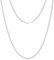 KRKC Herren Halskette, 4mm Silber Farbe Edelstahl Panzerkette Cuban-Chain, Nickel-frei Dünne Silberkette für Männer Länge 45-66cm(50.8, 4mm-Edelstahl)