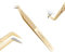 NAGARAKU Pince Fibre Cils Mega Volumineux Greffage Pince à Épiler Précision Professionnelle Poignée Antistatique Antidérapante Inoxydable Curved Tweezer pour Créer des Fleurs de Cils (7 Typ AG-11)